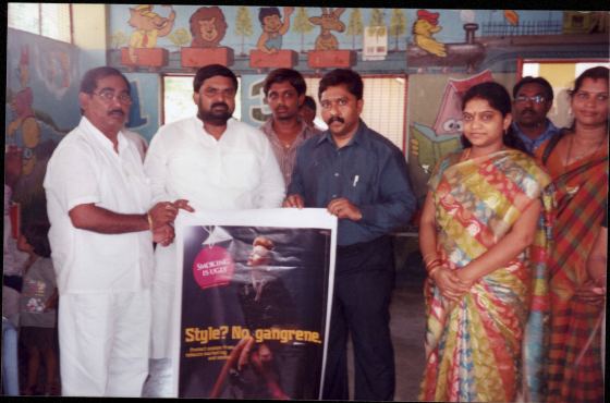 Releasing the W.H.O anti-tobacco poster