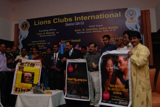 Releasing the W.H.O anti-tobacco poster